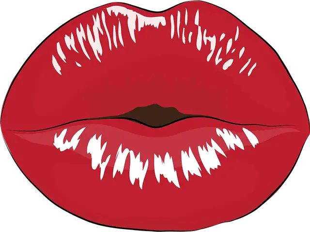 En stor röd mun som symbol för termen KISS (Keep It Simple Stupid) vilket i högsta grad gäller för den som vill leva på aktier.
